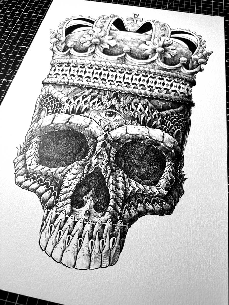 Crowned Skull (Original Artwork)