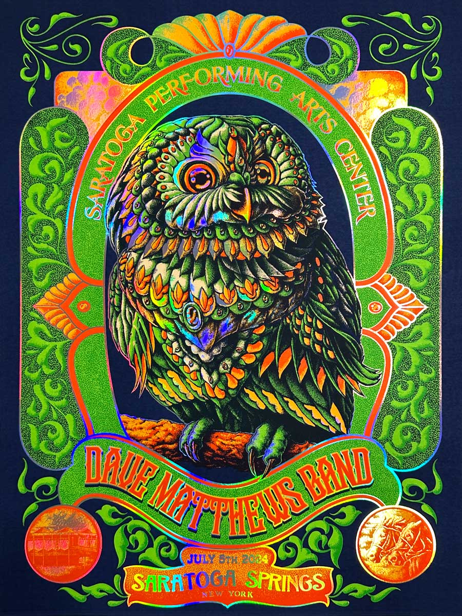 DMB "Owl" Foil SPAC Saratoga Springs, NY Print (Edition of 75)