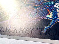 Egyptian Scarab Wings White Rainbow Foil Prints (Edition of 149)