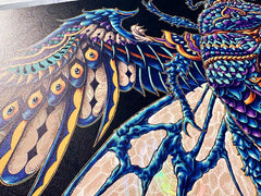 Egyptian Scarab Wings White Rainbow Foil Prints (Edition of 149)