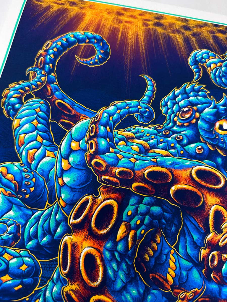 Octopus Blue Art Print (72 Hour Timed Edition)