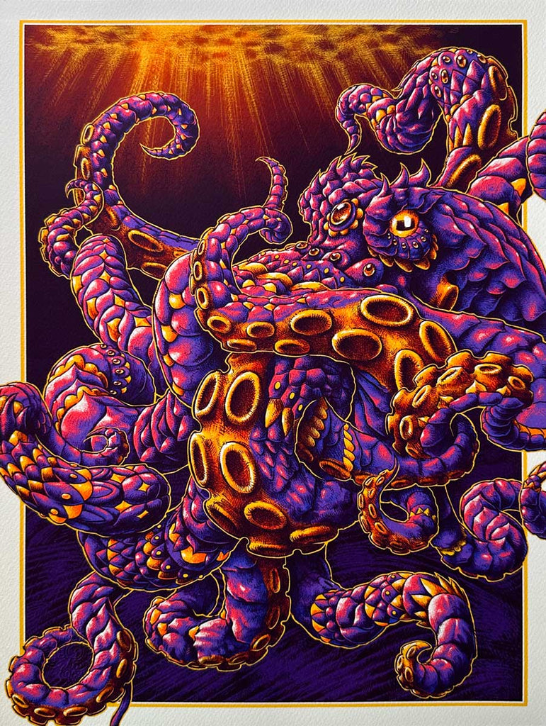 Octopus Purple Art Print (72 Hour Timed Edition)