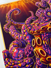 Octopus Purple Art Print (72 Hour Timed Edition)