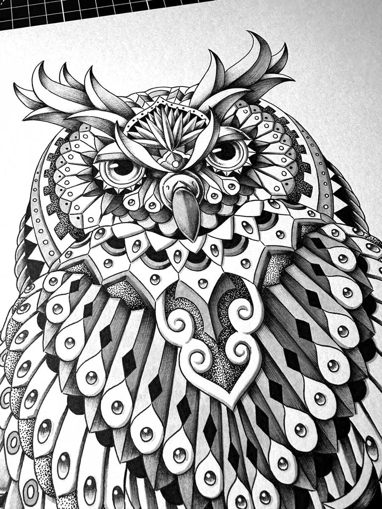Tequila Owl (Original Artwork)