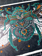 Egyptian Winged Scarab Hand Embellished Print (Edition 10 of 13)