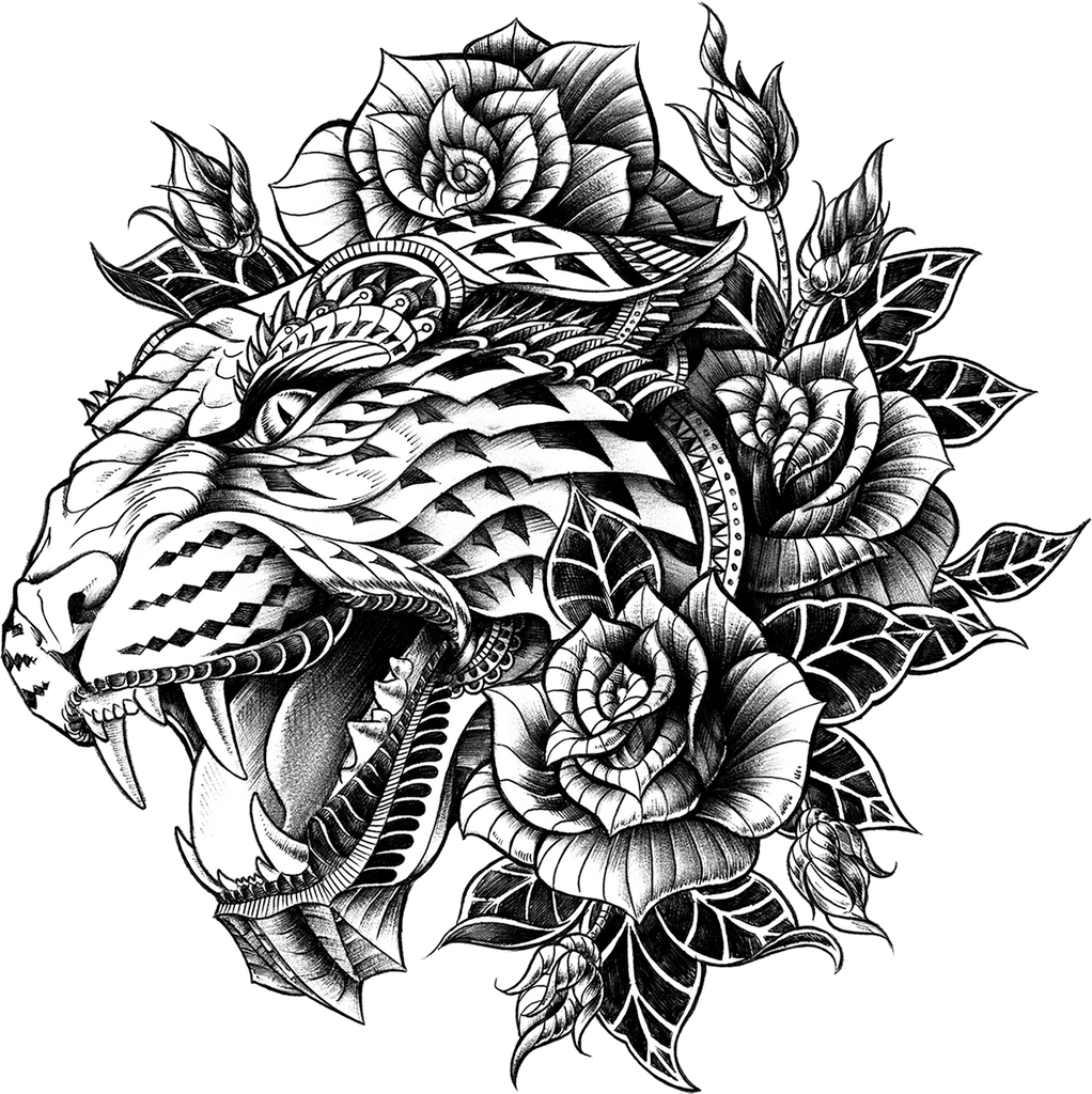Ornate Leopard Sticker