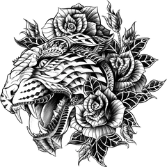 Ornate Leopard Sticker