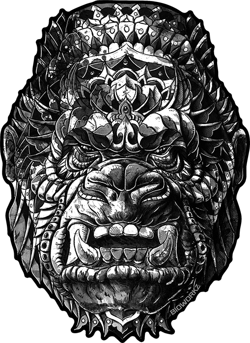 Titanium Gorilla Sticker
