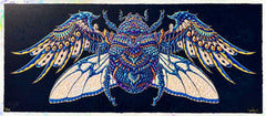 Egyptian Scarab Wings White Rainbow Foil Prints (Edition of 149)