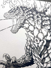 Godzilla 12x18 Keyline Art Print (Edition of 11)