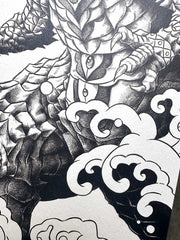 Godzilla 12x18 Keyline Art Print (Edition of 11)