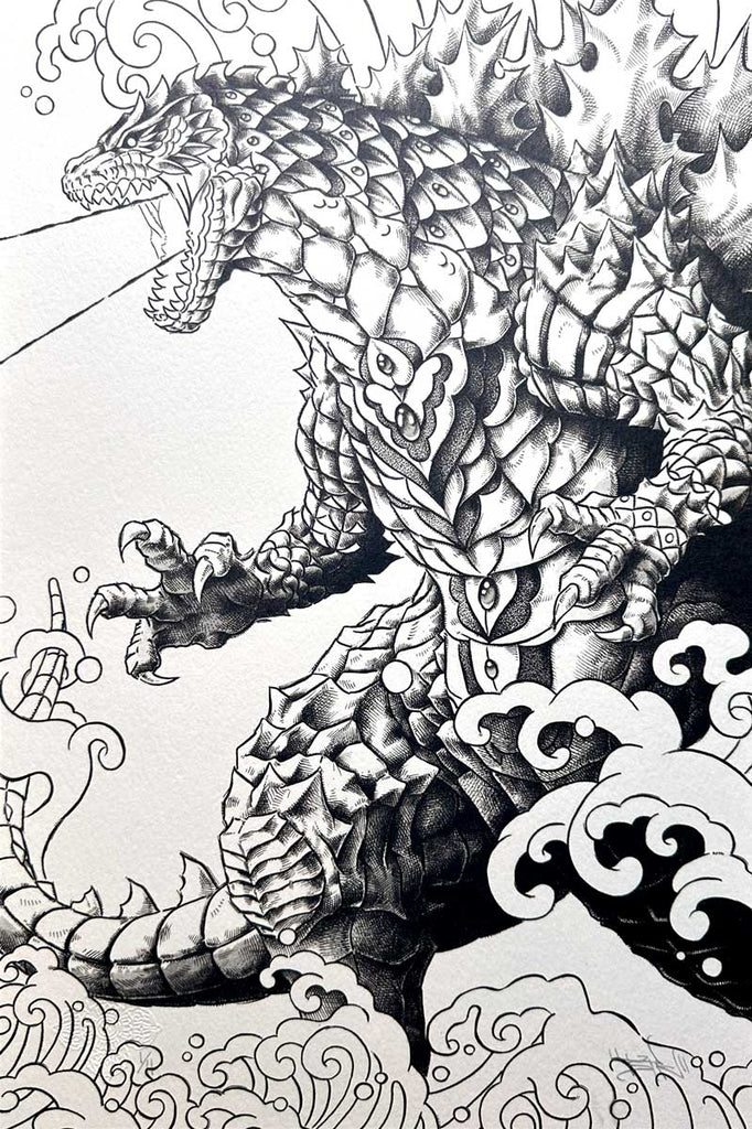 Godzilla 12x18 Keyline Art Print (Edition of 11)