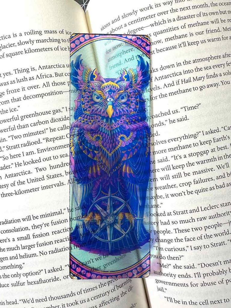 Grand Owl Transparent Bookmark