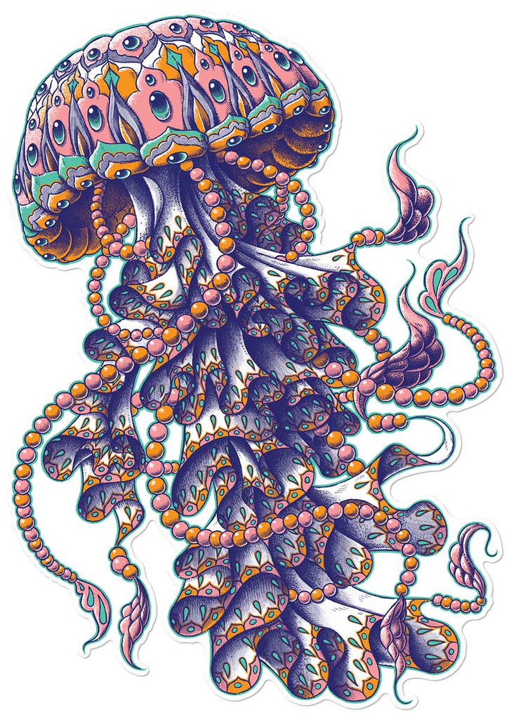 Jellyfish Sticker (Weatherproof Decal)