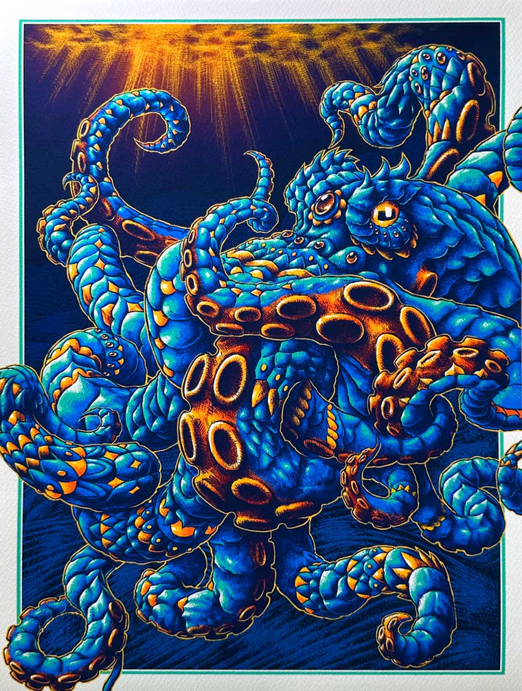 Octopus Blue Art Print (72 Hour Timed Edition)