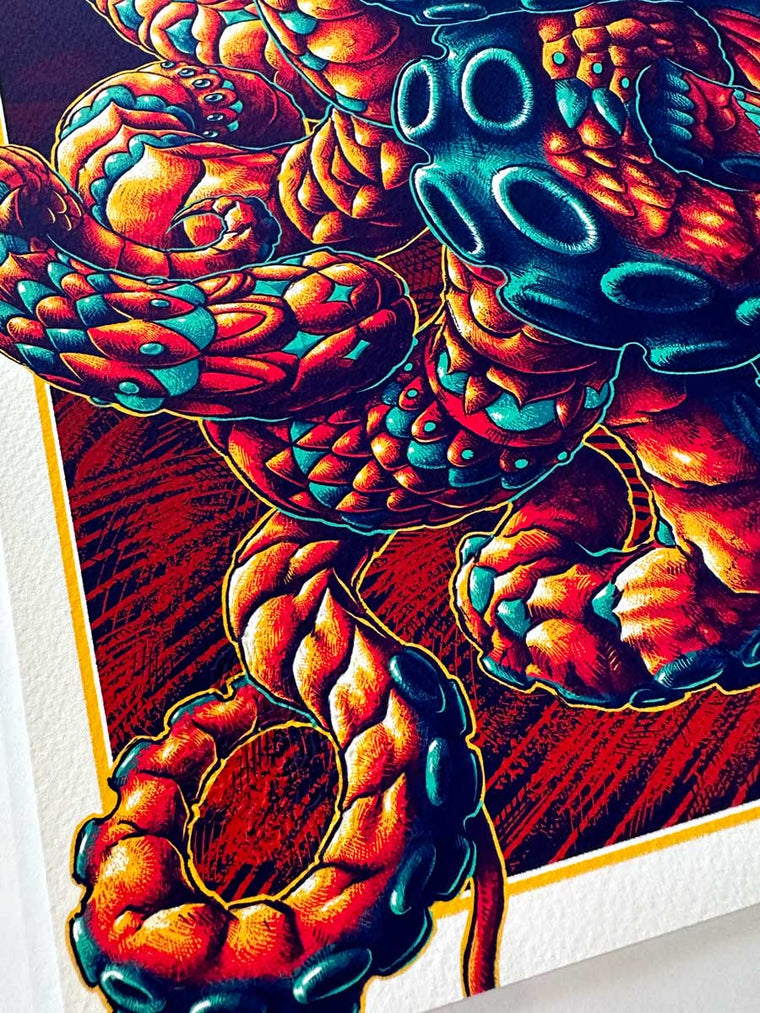 Octopus Red Art Print (72 Hour Timed Edition)
