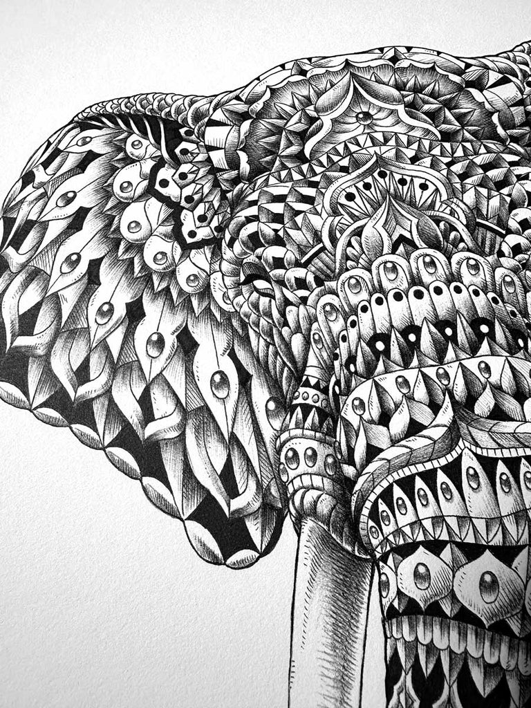 Ornate Elephant Head (Original Artwork)