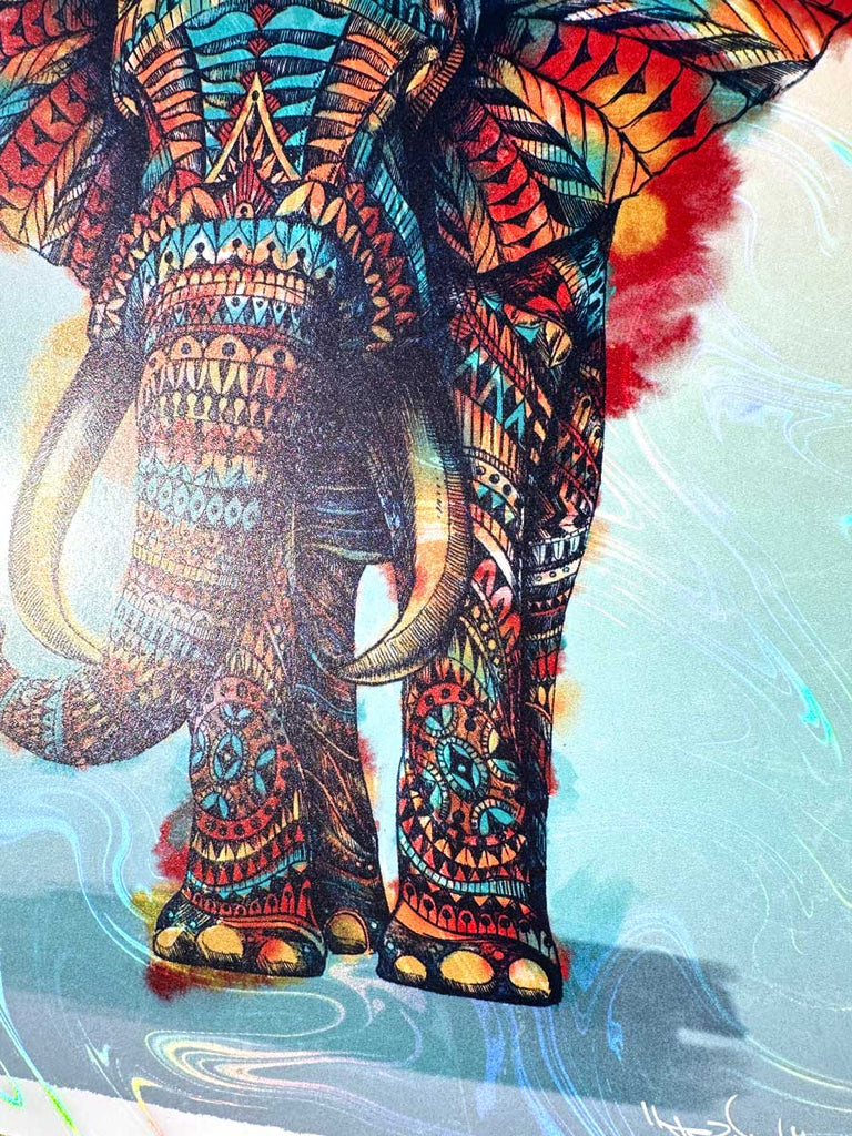 Ornate Elephant Watercolor 12x16 (Edition of 79)