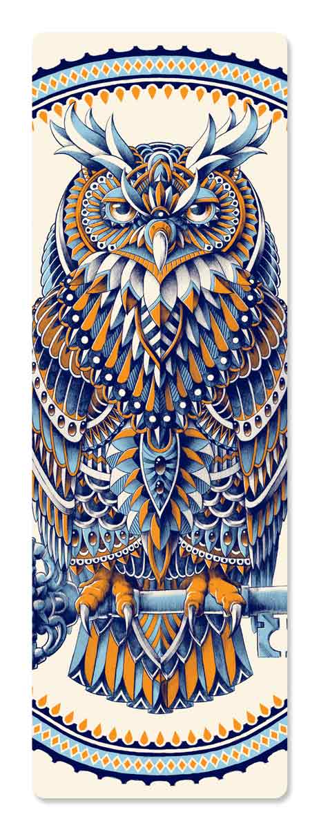 Ornate Owl Transparent Bookmark