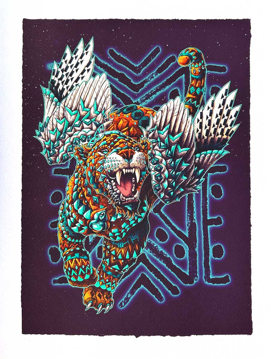 人気商品の Purple Jaguar Variant Edition Timed Hour (72 Print Art HE アート写真