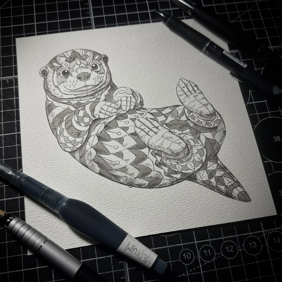 Sea Otter (Original Drawing)