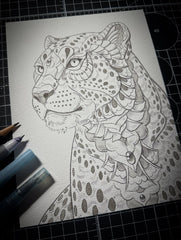 Snow Leopard (Original Drawing)