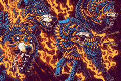 4 Wolves Blue Variant Art Print (Edition of 53)