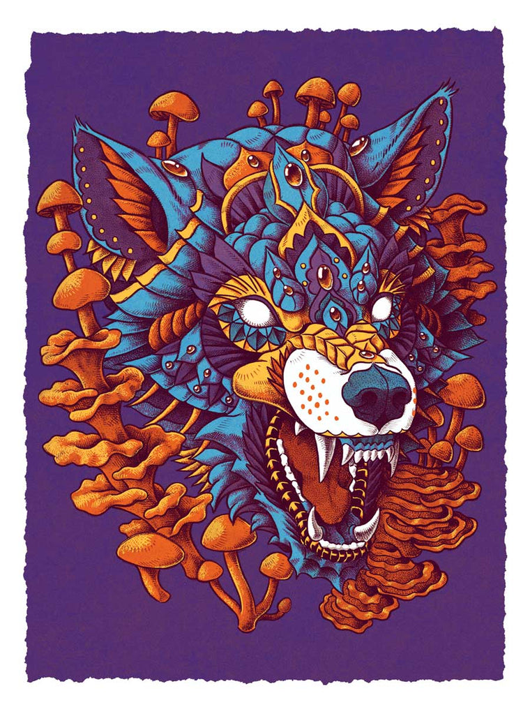 Mushroom Wolf Art Print (Edition of 11)