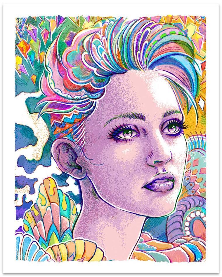 Rainbow Punk Art Print (Timed Edition)