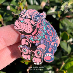 Pink Baby Hippo Pin (Edition of 40)