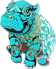 Blue Baby Hippo Pin (Edition of 20)