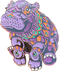 Purple Baby Hippo Pin (Edition of 30)