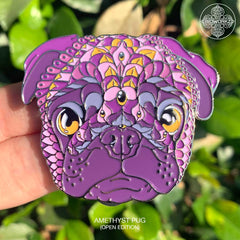 Amethyst Pug Pin