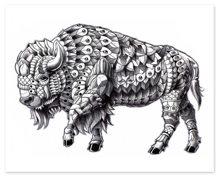 Bison Profile (Original Artwork)