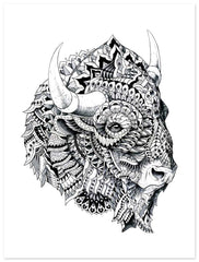 Bison Profile (Original Artwork)