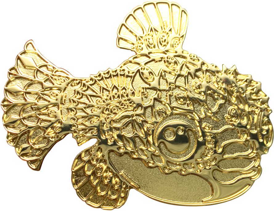 Raw Gold Puffer Pin