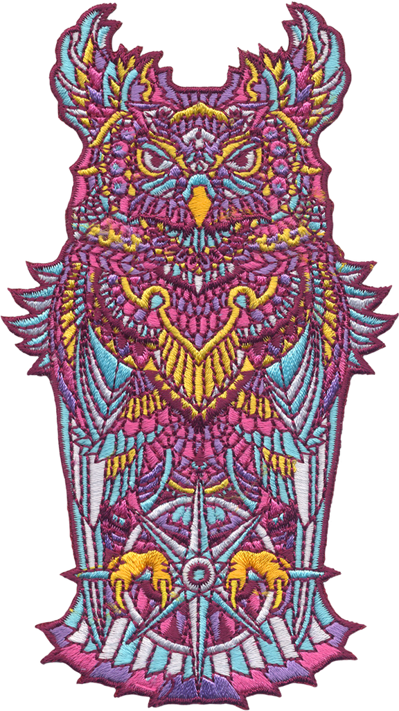 Grand Amethyst Owl (Embroidered Patch)
