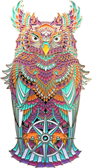 Grand Amethyst Owl Pin (Edition of 100)