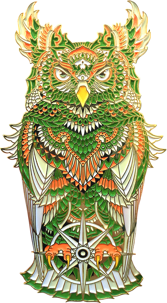 Grand Emerald Owl Pin (Edition of 50)