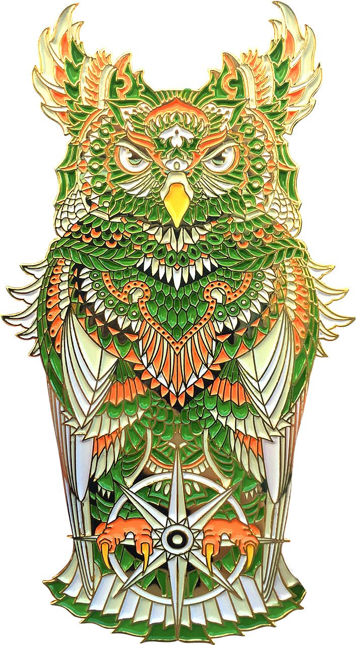 Grand Emerald Owl Pin (Edition of 50)