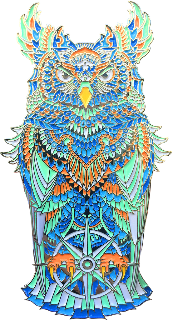 Grand Sapphire Owl Pin (Edition of 75)