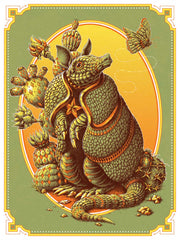 Green Armadillo Art Print (72 Hour Timed Edition)