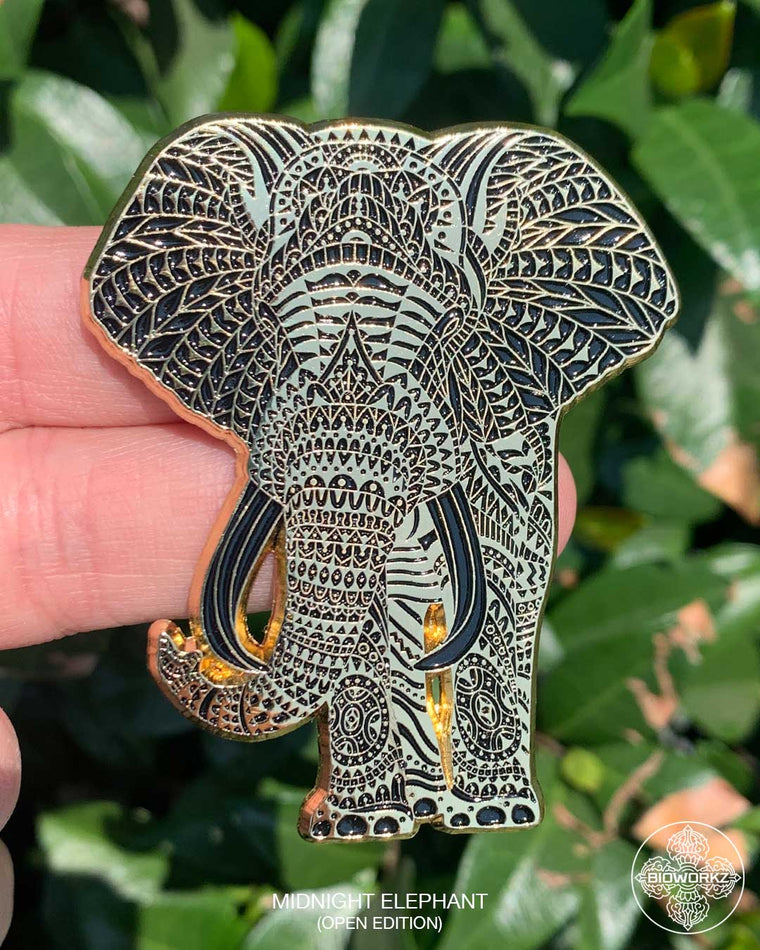 Midnight Elephant Pin