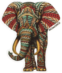 Ornate Elephant Magnet