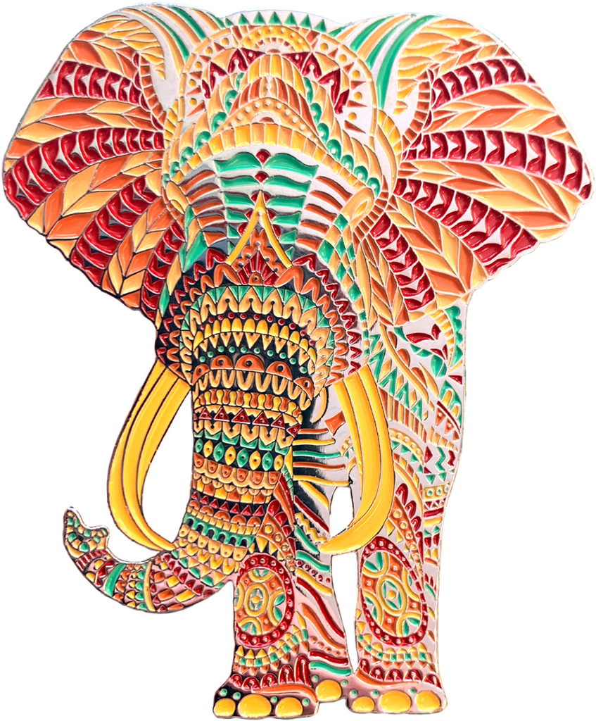 Ornate Elephant Pin