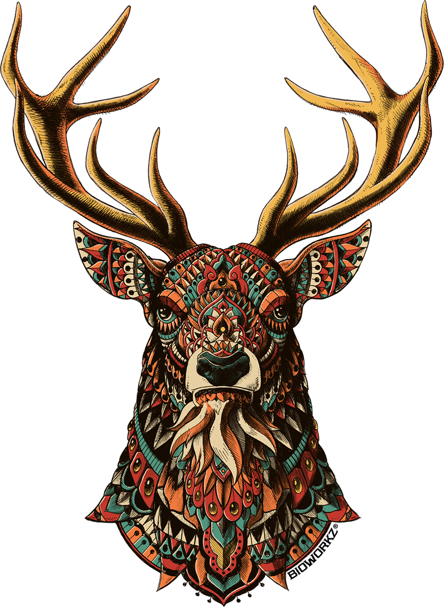 Ornate Buck Sticker