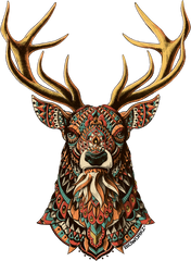 Ornate Buck Sticker