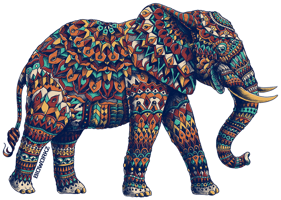 Ornate Elephant 3.0 Sticker