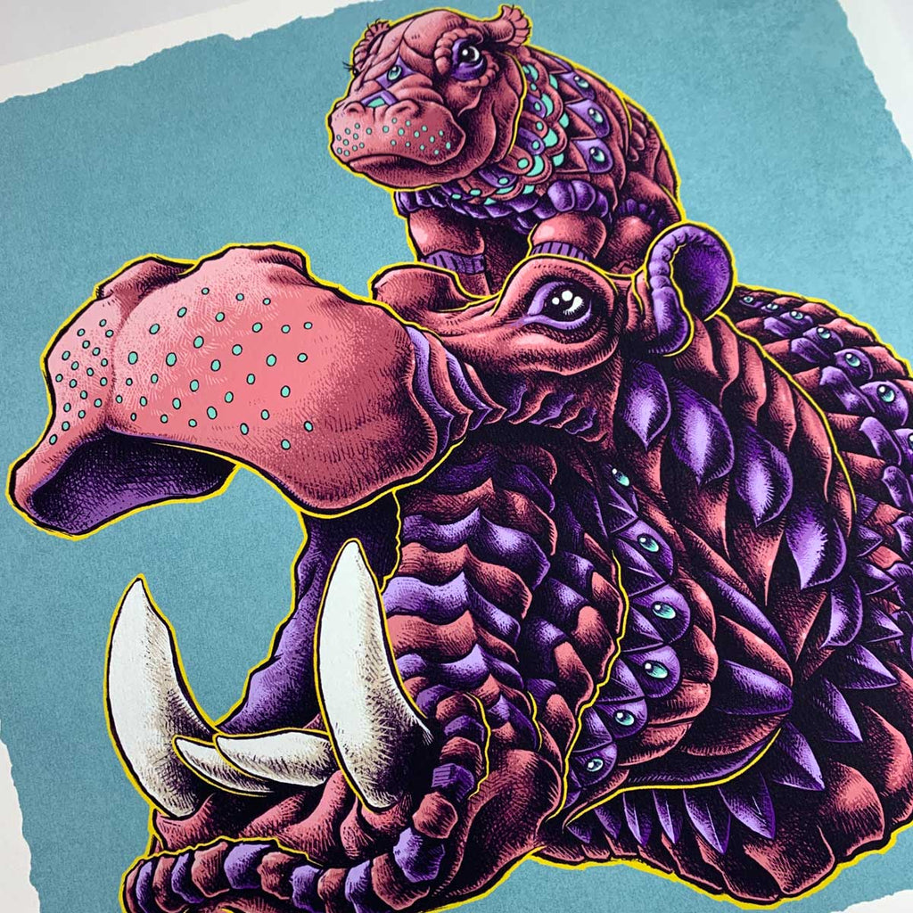 Hippo Art Print (72 Hour Timed Edition)