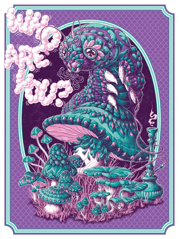 Purple Caterpillar Art Print (72 Hour Timed Edition)